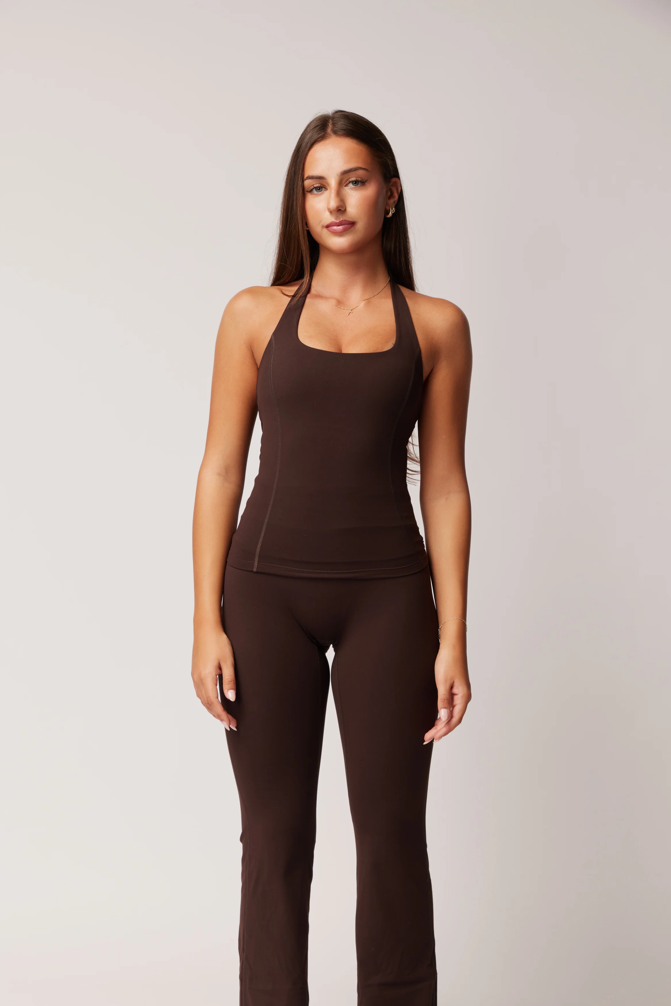 ALLURE HAILEY HALTER TANK - ESPRESSO - Image 3