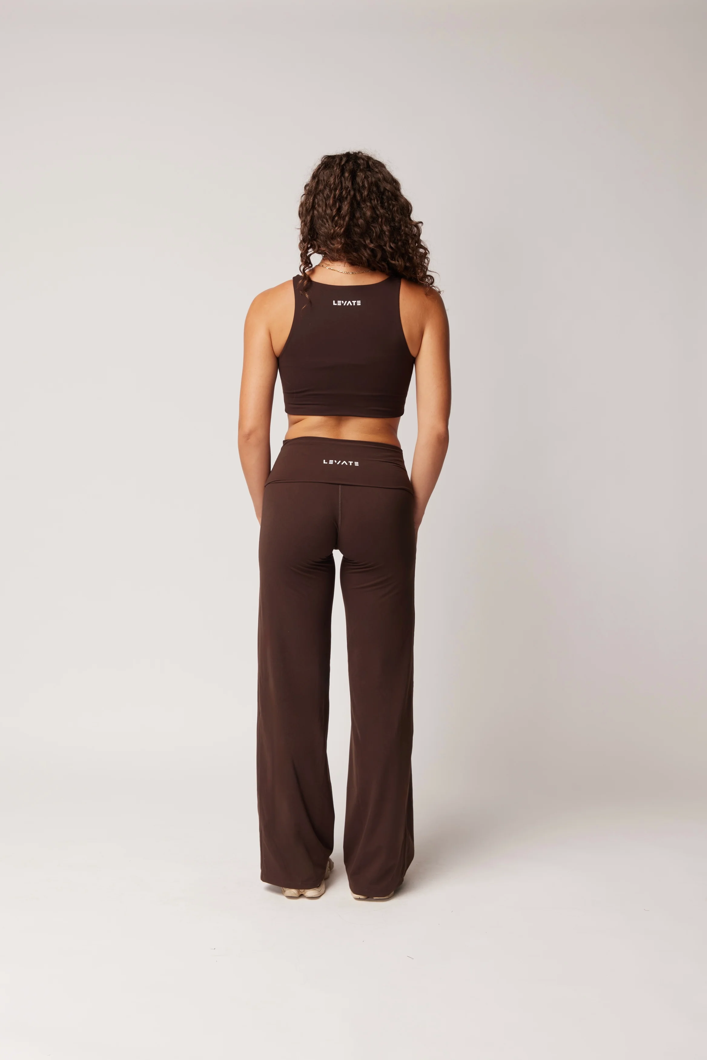 FOLD OVER STRAIGHT LEG PANTS (REG) - ESPRESSO - Image 3