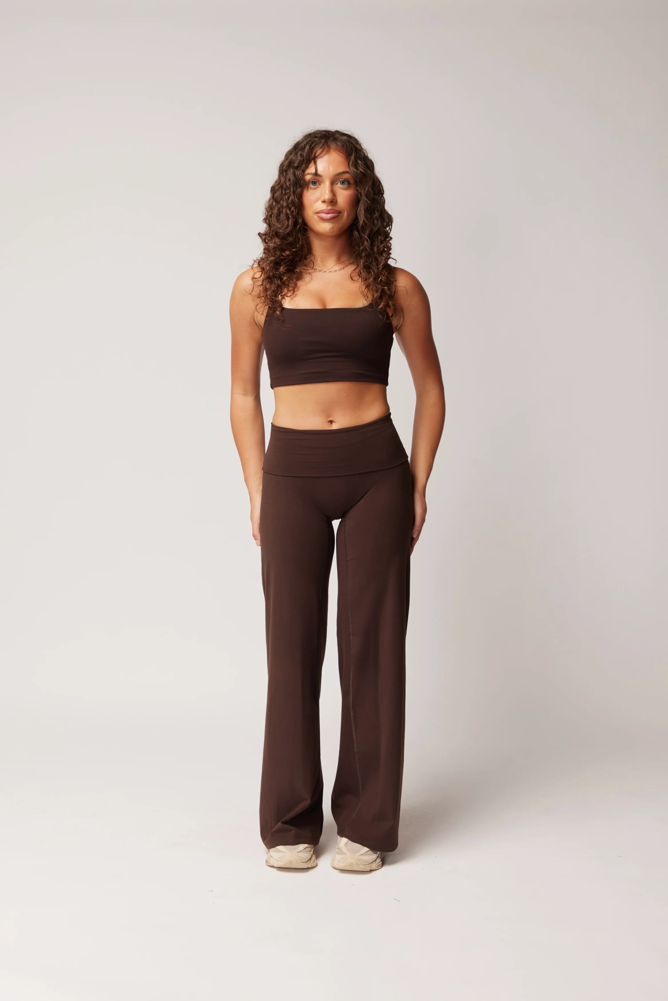 FOLD OVER STRAIGHT LEG PANTS (REG) - ESPRESSO - Image 4