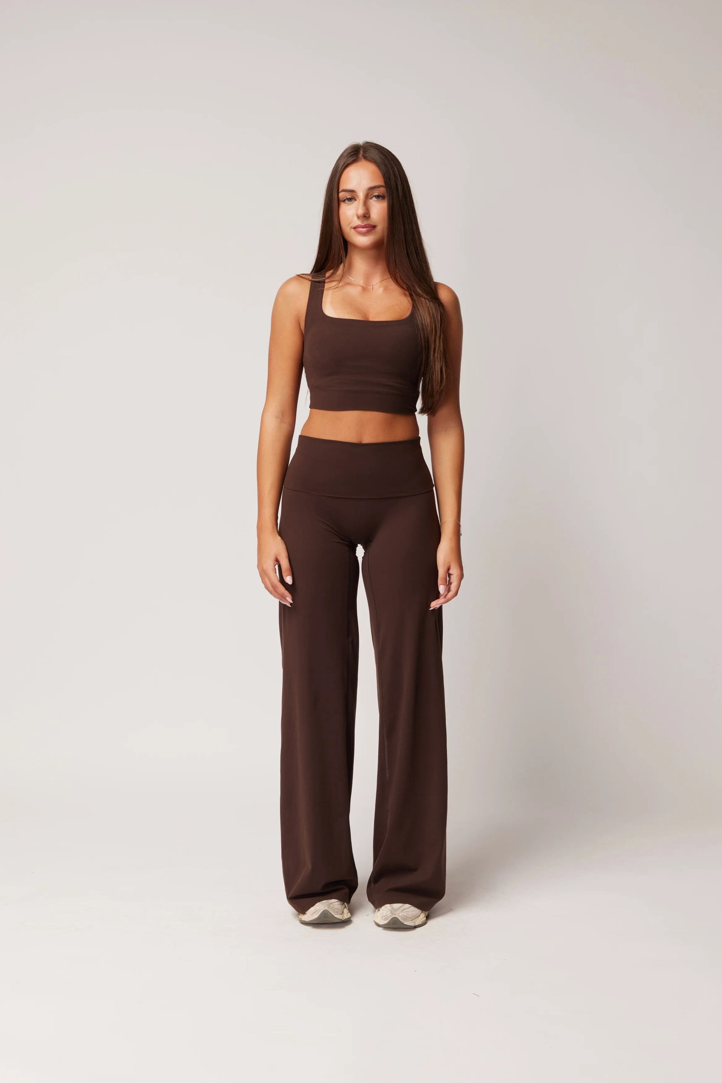 FOLD OVER STRAIGHT LEG PANTS (TALL) - ESPRESSO - Image 3