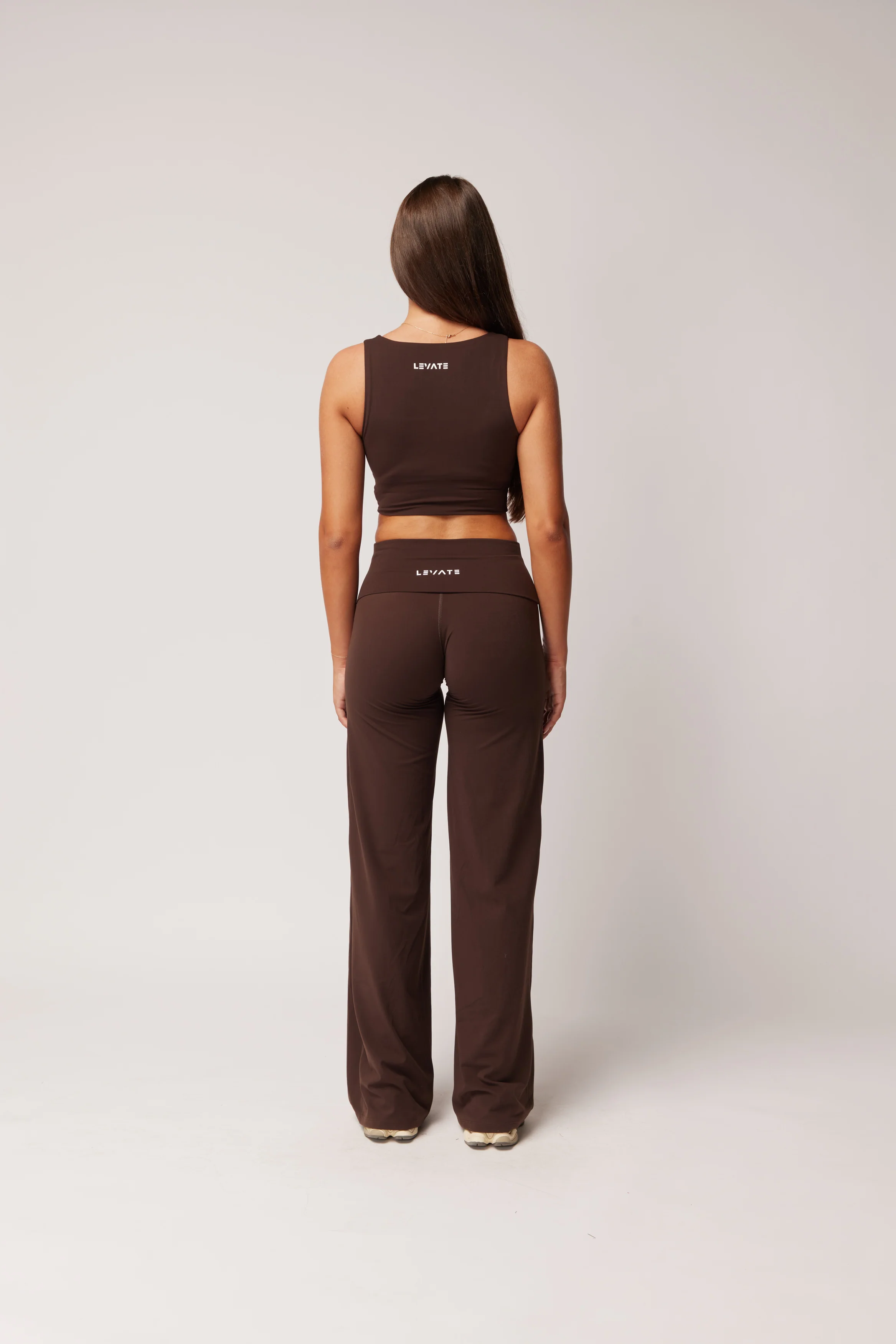 FOLD OVER STRAIGHT LEG PANTS (TALL) - ESPRESSO - Image 4