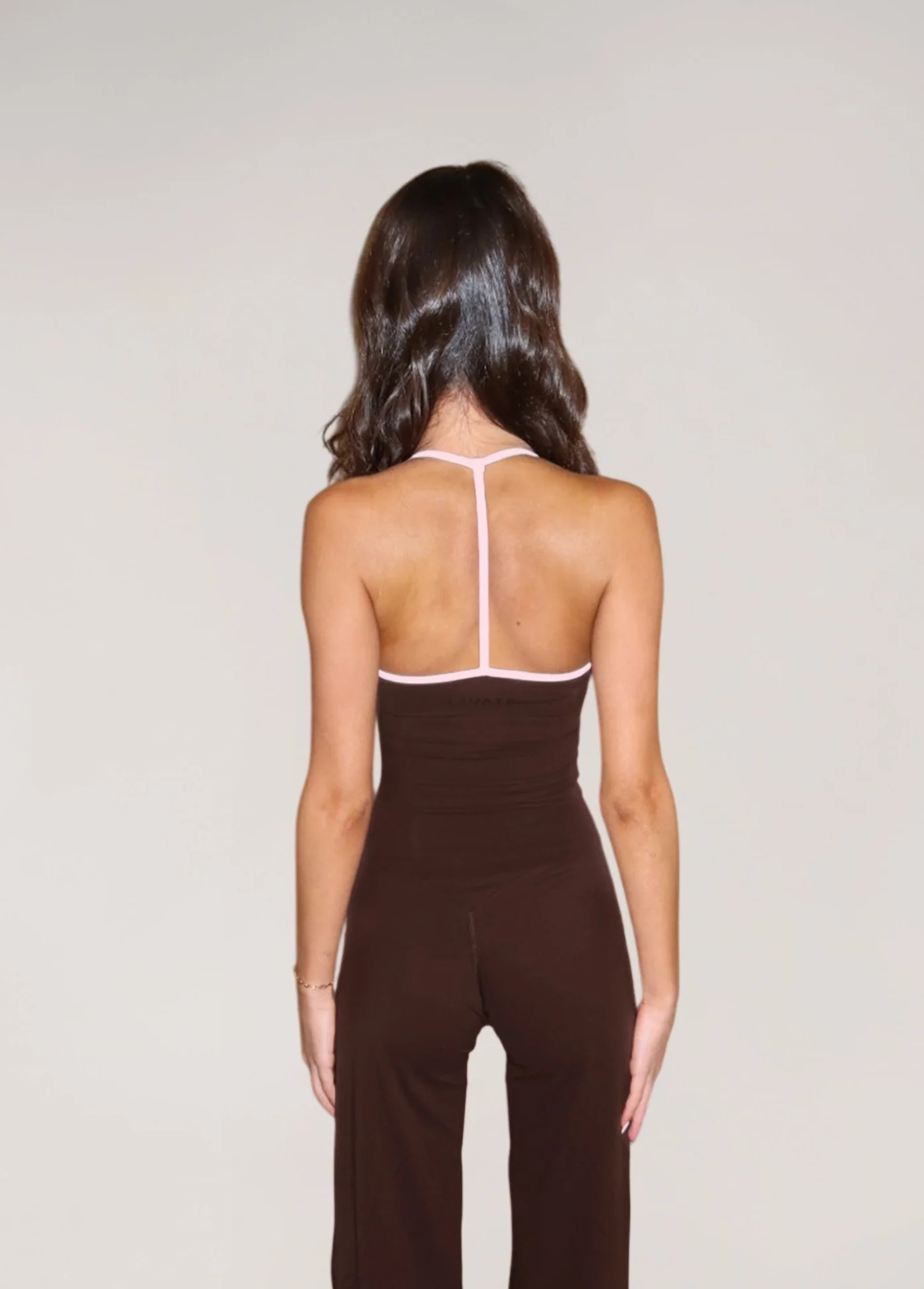 SIGNATURE TAYLAH TANK - ESPRESSO/BLUSH - Image 2
