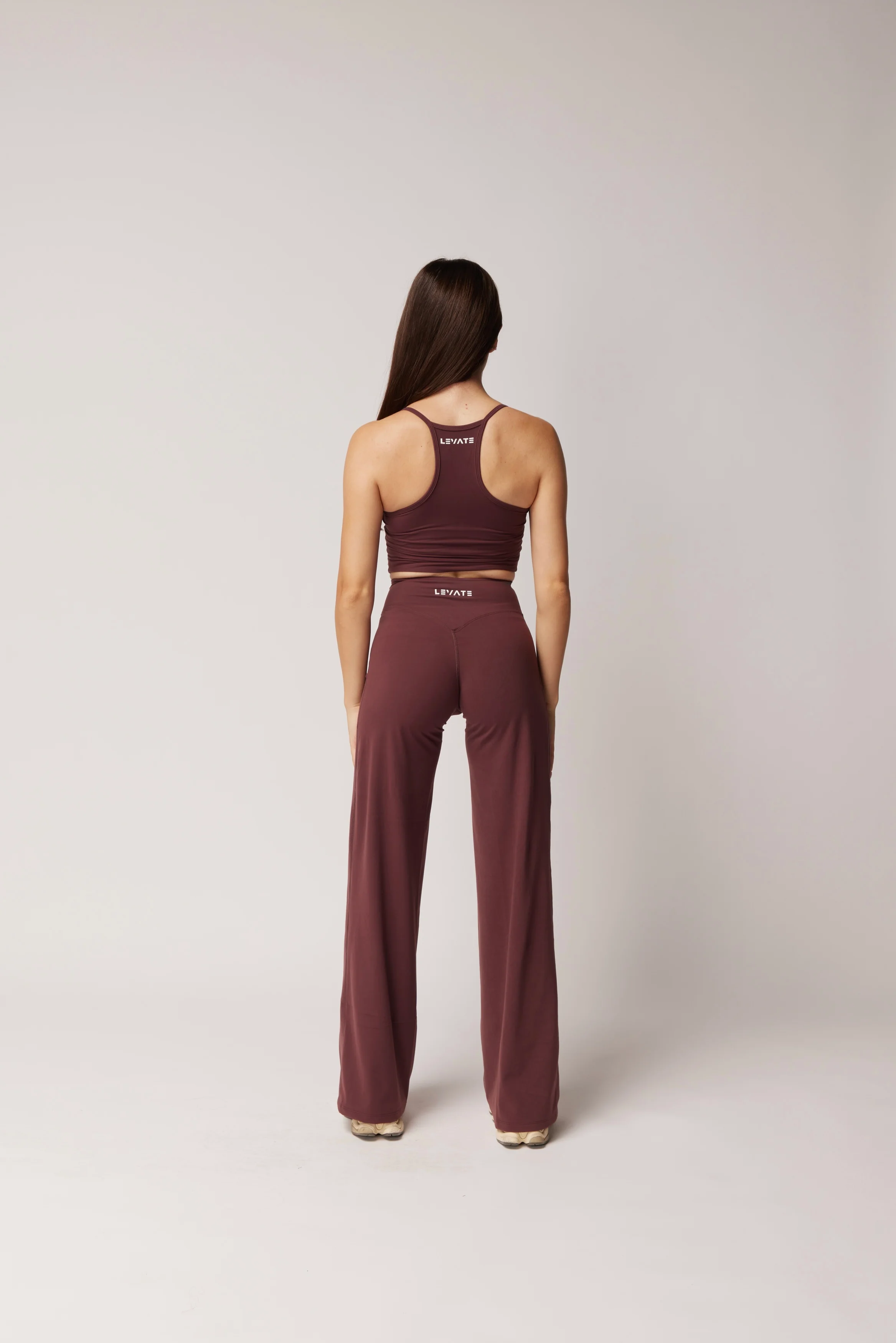 SIGNATURE STRAIGHT LEG PANTS (PETITE) - WINE - Image 3