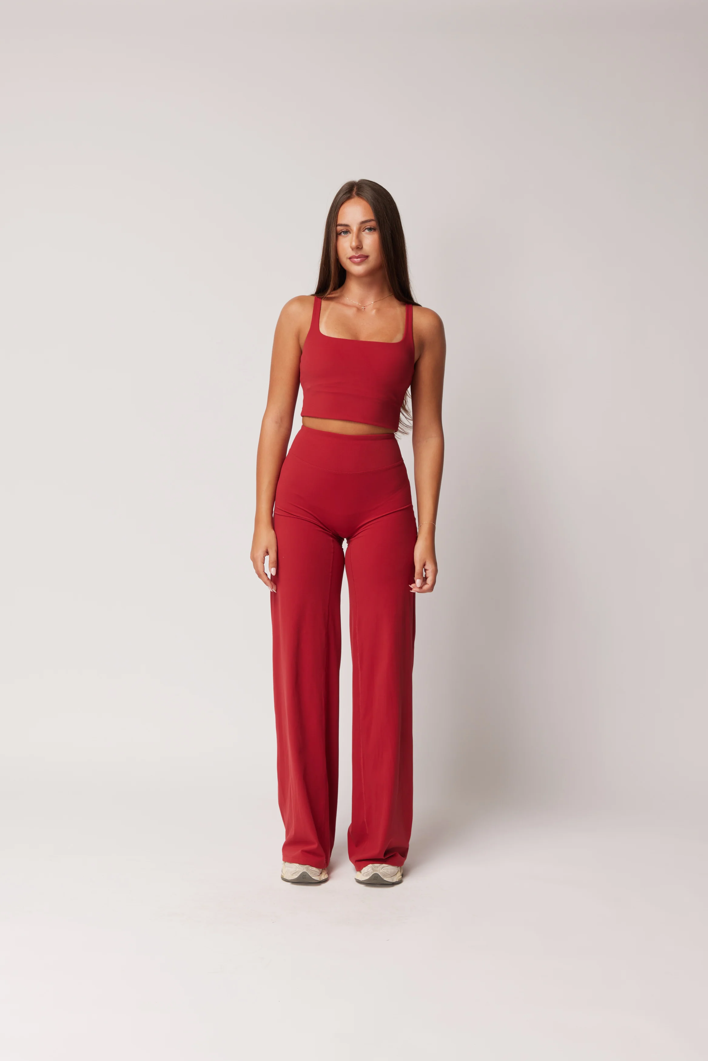 SIGNATURE STRAIGHT LEG PANTS (TALL) - CHERRY RED - Image 3